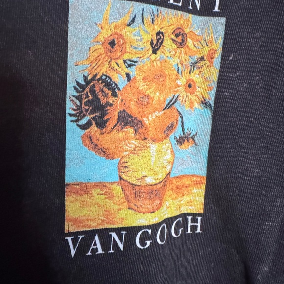 Women Large “faded” black box cropped Graphic T-Shirt by IML - Picture 4 of 7